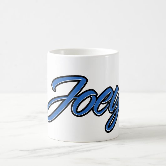 Joey Vorname Name blue Tasse Kaffeetasse コーヒーマグカップ (中央)