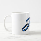 Joey Vorname Name blue Tasse Kaffeetasse コーヒーマグカップ (左)