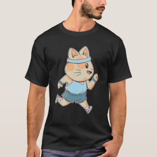 Jogging Katze Tシャツ
