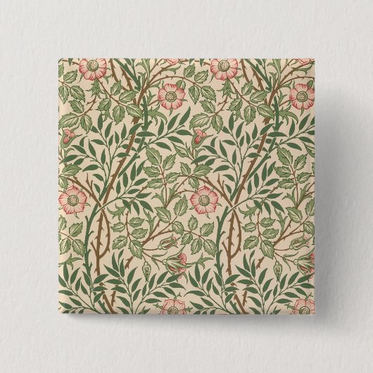 Johが印刷する壁紙のための「甘いイバラ」のデザイン 缶バッジ (正面)