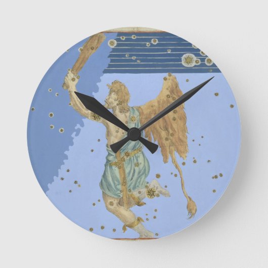 Joha著「Uranometria」からのオリオンの星座、 ラウンド壁時計 (正面)
