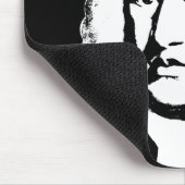 Johann Sebastian Bach abstrakt in Schwarz und weiß マウスパッド (コーナー)