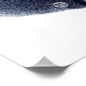 Johann Sebastian Bach, blue ポスター (角)