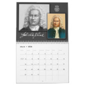Johann Sebastian Bach - Kalender カレンダー (3月 2026)