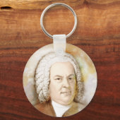 Johann Sebastian Bach Portrait in beige キーホルダー (正面)