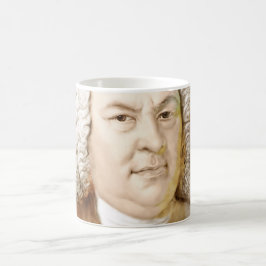 Johann Sebastian Bach Portrait in beige コーヒーマグカップ