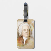 Johann Sebastian Bach Portrait in beige ラゲッジタグ (裏面縦)