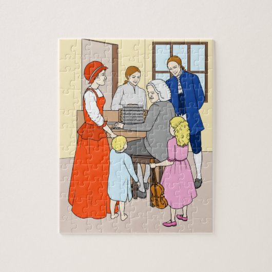 Johann Sebastian Bach Puzzle für Kinder ジグソーパズル (縦)