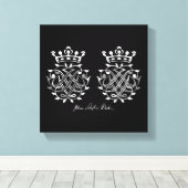 Johann Sebastian Bach seal on canvas キャンバスプリント (インサイチュ (ウッドフロア))