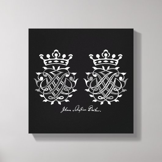 Johann Sebastian Bach seal on canvas キャンバスプリント (正面)
