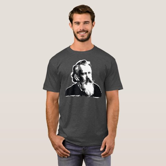 Johannes Brahms Bach Classical Music Composer Tシャツ (正面フル)