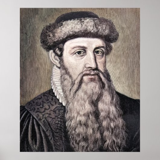 Johannes Gutenberg - Inventor ポスター (正面)