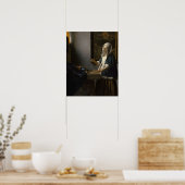 Johannes Vermeer氏、バランスを取った女性 ポスター (キッチン)