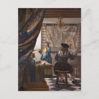 Johannes Vermeer – の芸術の寓意絵画。 ポストカード