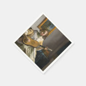 Johannes Vermeer – ギタープレーヤー スタンダードカクテルナプキン (角)