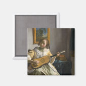 Johannes Vermeer – ギタープレーヤー マグネット (正面/裏面)