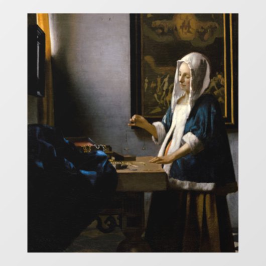 Johannes Vermeer – バランスを保つ女性 ウィンドウサイン (シート)