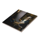 Johannes Vermeer – バランスを保つ女性 タイル (側面)