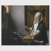 Johannes Vermeer – バランスを保つ女性 ラッピングペーパー (フラット)