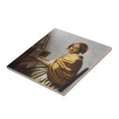 Johannes Vermeer – バージナルに着席した若い女性 タイル (側面)