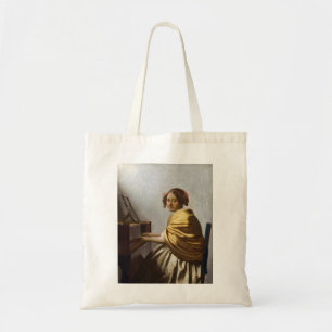 Johannes Vermeer – バージナルに着席した若い女性 トートバッグ