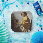Johannes Vermeer – バージナルに着席した若い女性 ペーパープレート (パーティー)