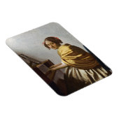 Johannes Vermeer – バージナルに着席した若い女性 マグネット (右側)
