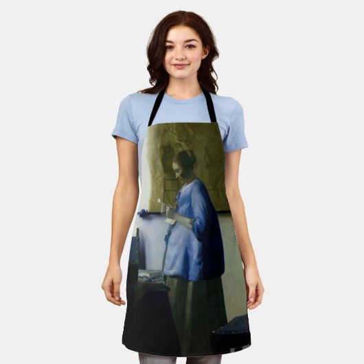 Johannes Vermeer – ブルーの読女性の手紙 エプロン (着用した状態)