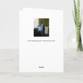 Johannes Vermeer – ブルーの読女性の手紙 カード (裏面)