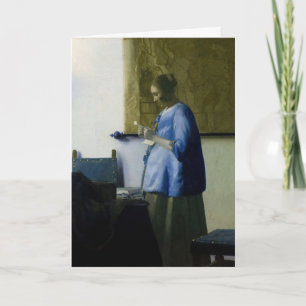 Johannes Vermeer – ブルーの読女性の手紙 カード