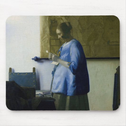 Johannes Vermeer – ブルーの読女性の手紙 マウスパッド (正面)
