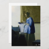 Johannes Vermeer – ブルーの読女性の手紙 招待状 (正面/裏面)