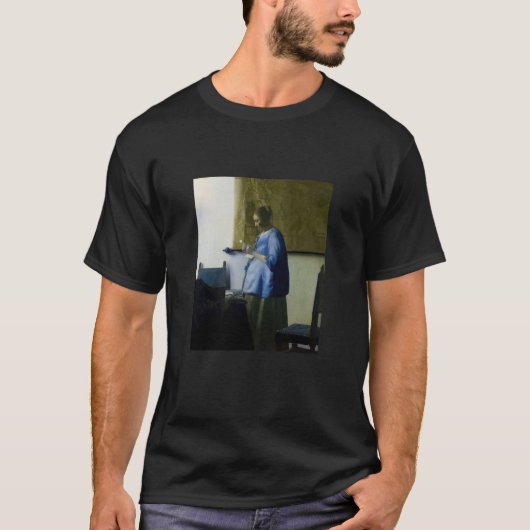 Johannes Vermeer – ブルーの読女性の手紙 Tシャツ (正面)