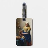 Johannes Vermeer – ミルクメイド – QRコード ラゲッジタグ (裏面縦)