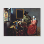 Johannes Vermeer – ワインマグネティックカードのグラス (正面)
