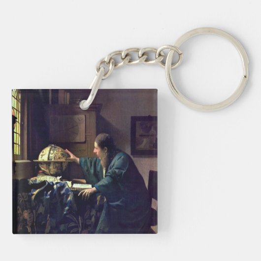 Johannes Vermeer – 天文学者 キーホルダー (裏面)