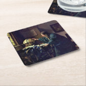 Johannes Vermeer – 天文学者 スクエアペーパーコースター (アングル)