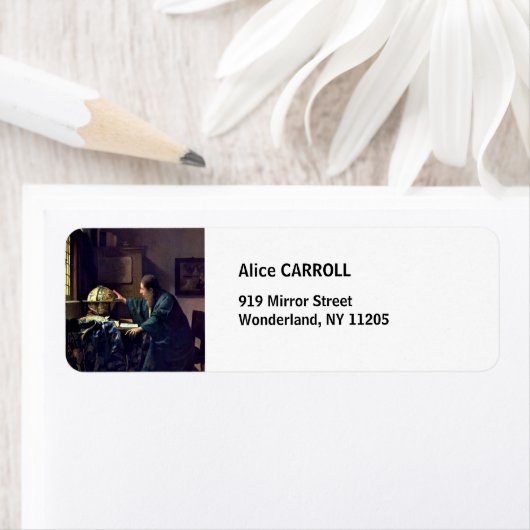 Johannes Vermeer – 天文学者 ラベル (インサイチュ)