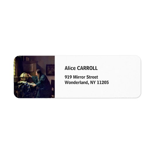 Johannes Vermeer – 天文学者 ラベル (正面)