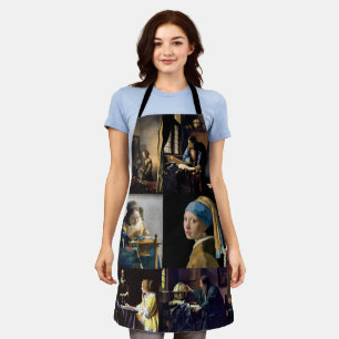 Johannes Vermeer -最高傑作パッチワークポスター エプロン