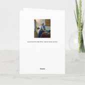Johannes Vermeer – 水差し女性 カード (裏面)