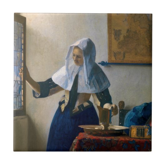 Johannes Vermeer – 水差し女性 タイル (正面)