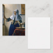Johannes Vermeer – 水差し女性 ノートカード (正面/裏面)