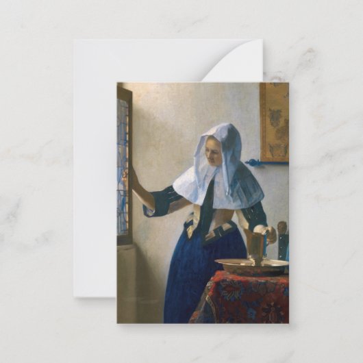 Johannes Vermeer – 水差し女性 ノートカード (正面)