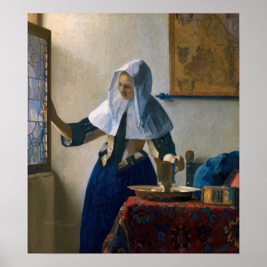 Johannes Vermeer – 水差し女性 ポスター (正面)