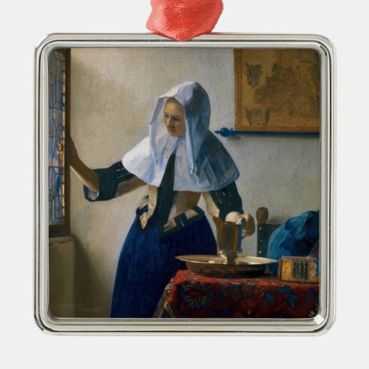 Johannes Vermeer – 水差し女性 メタルオーナメント (正面)