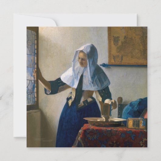 Johannes Vermeer – 水差し女性 招待状 (正面)