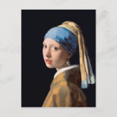 JOHANNES VERMEER – 真珠のイヤリングを持つ女の子1665 ポストカード (正面)