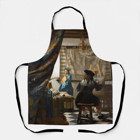 Johannes Vermeer - 絵画の寓話 エプロン (正面)