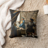 Johannes Vermeer - 絵画の寓話 クッション (ブランケット)